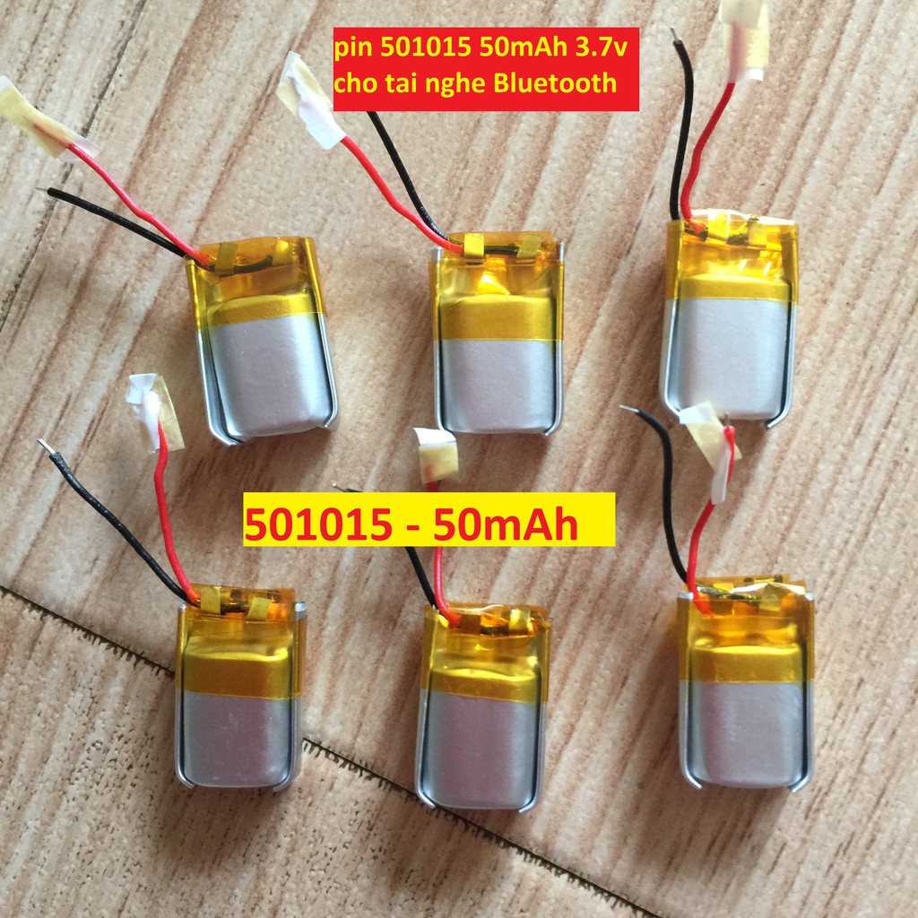 Pin Li-Po 3.7V 501015 50mAh cho tai nghe Bluetooth