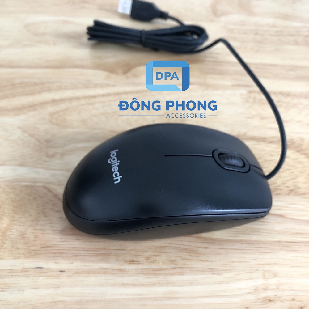 Combo Chuột Có Dây Logitech B100 Chính Hãng Tặng Kèm Lót Chuột Cao Cấp