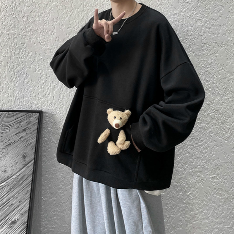 Áo hoodie nam tay dài cổ tròn thời trang | BigBuy360 - bigbuy360.vn