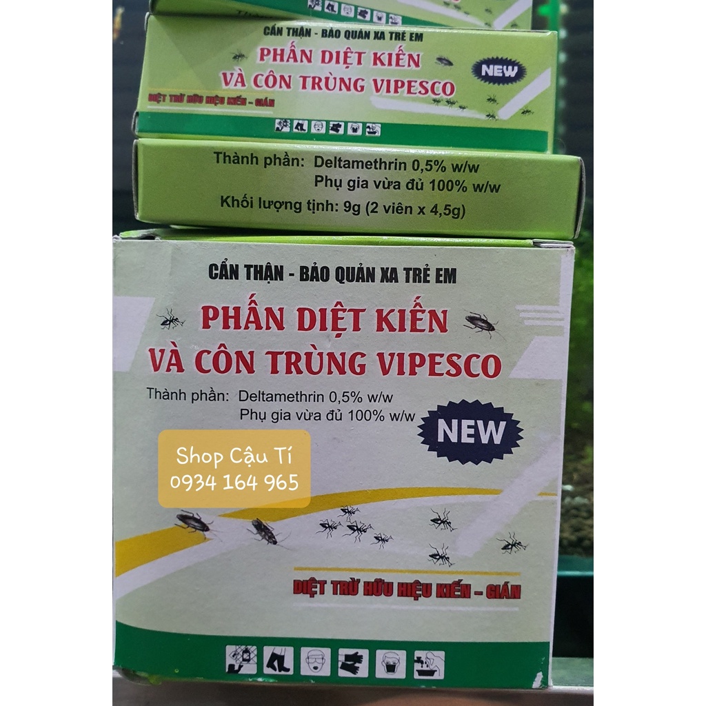 Hộp 20c phấn diệt kiến, gián Vipesco