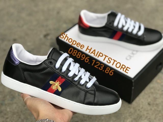Giày Gucci Ace Sneaker Black/White Nam/Nữ [Chính Hãng - FullBox] HAIPTSTORE Uy Tín " ; '
