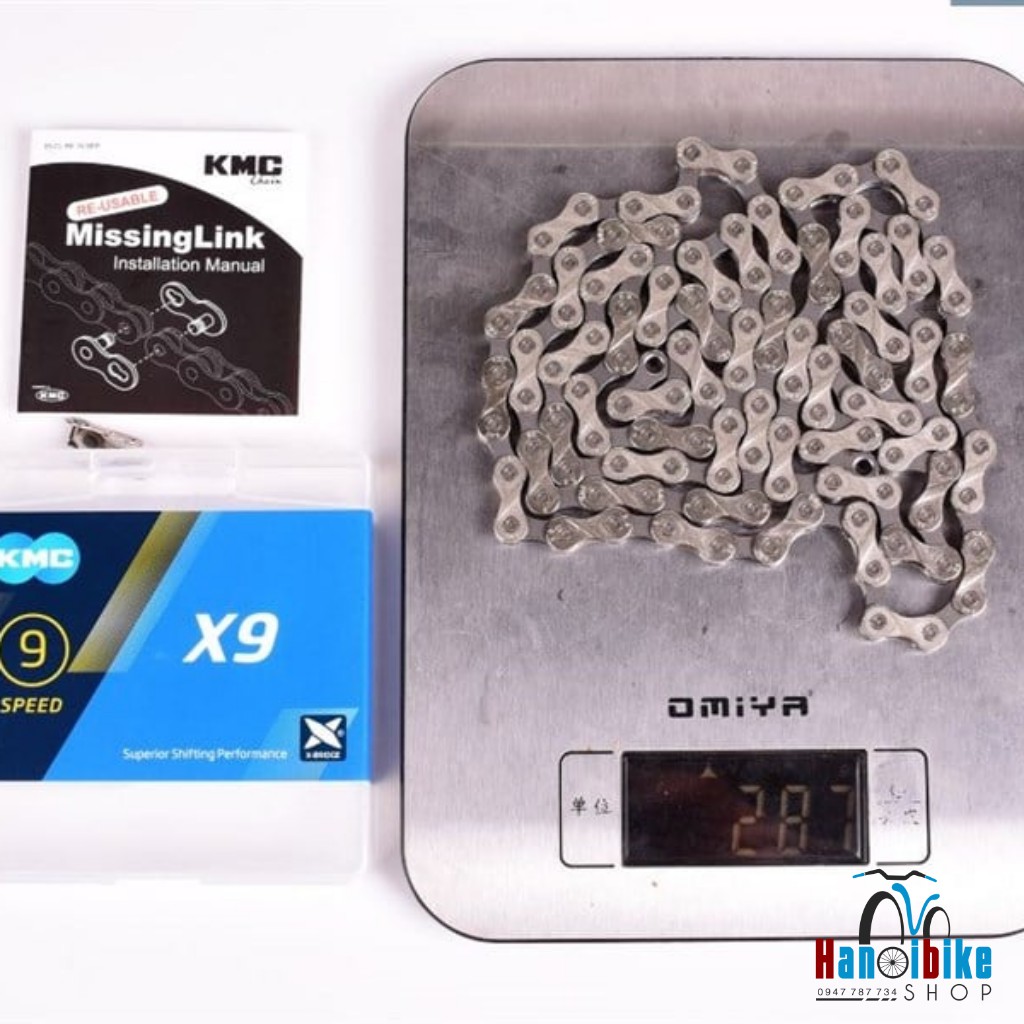 Xích sên xe đạp KMC 9 speed cho líp 9 tầng