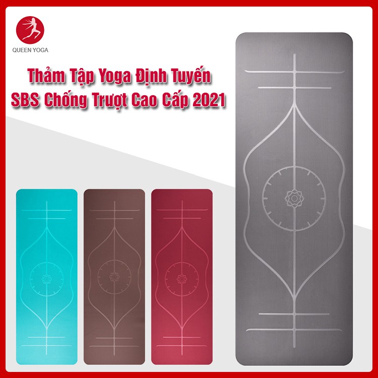 Thảm Tập Yoga Định Tuyến SBS Chống Trượt Cao Cấp 2021 – Tặng Túi Đựng Thảm Chống Nước