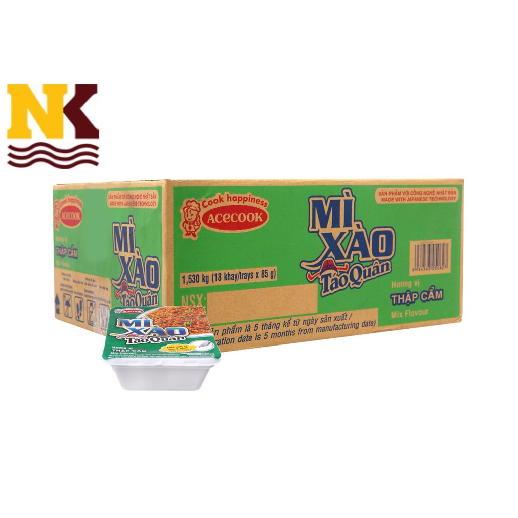Mì xào táo quân thập cẩm 86g x 18 khay