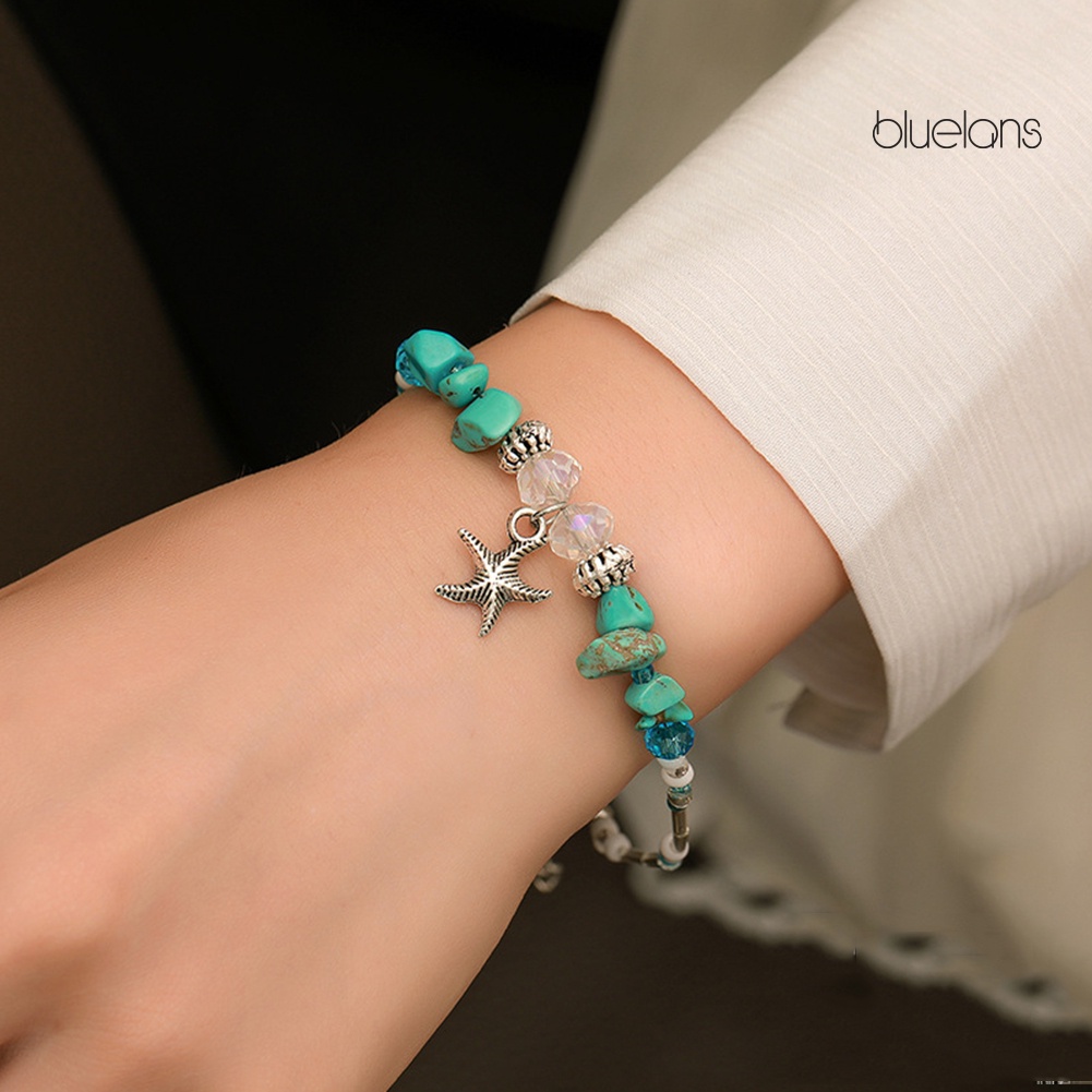 Lắc Chân Đính Hạt Và Vỏ Sò Phong Cách Boho Thời Trang Cho Nữ