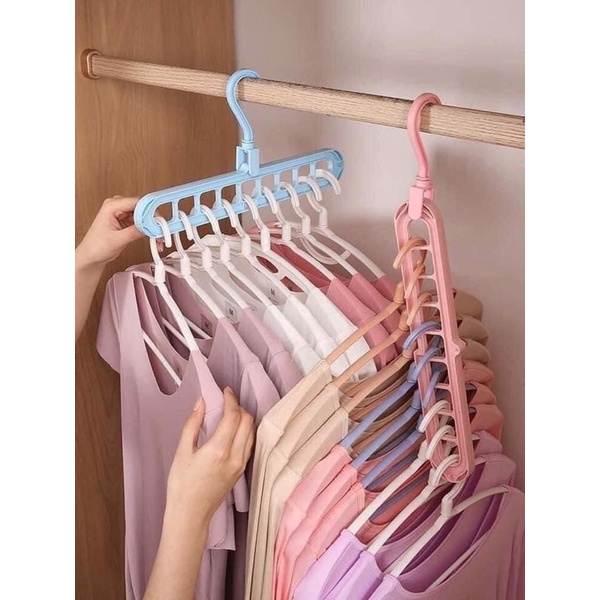 Móc Treo Quần Áo 9 Lỗ Đa Năng Tiết Kiệm Diện Tích