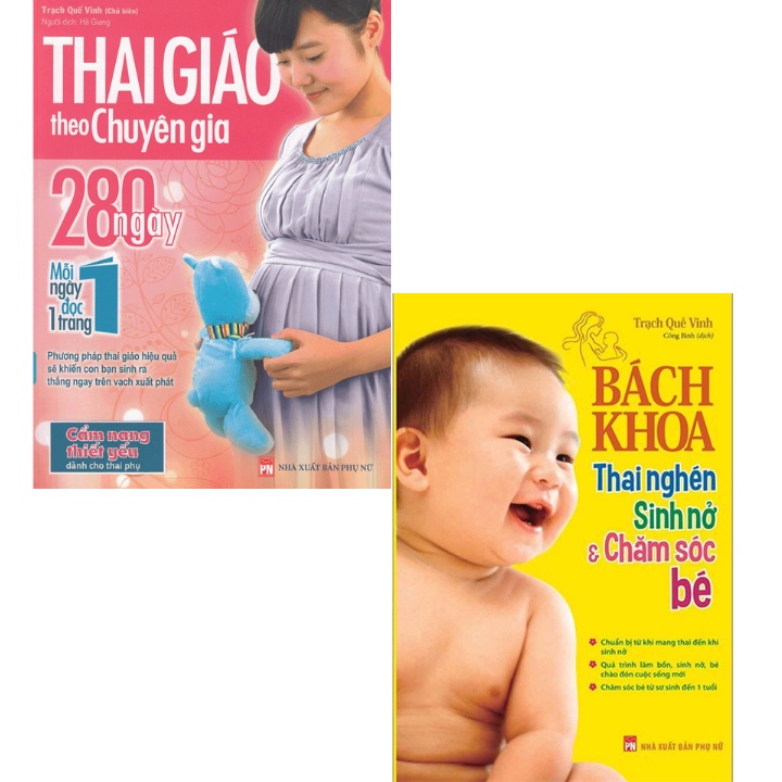 Sách Combo Thai Giáo Theo Chuyên Gia - 280 Ngày - Mỗi Ngày Đọc Một Trang + Bách Khoa Thai Nghén, Sinh Nở Và Chăm Sóc Bé