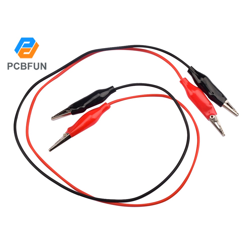 Set 5 dây cáp kiểm tra điện Pcbfun đầu kẹp cá sấu dài 0.5m