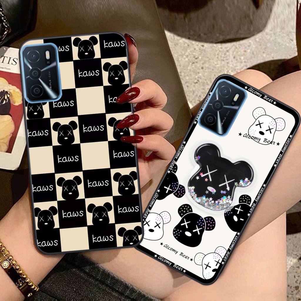 Ốp lưng Oppo A16 / A16K trái tim họa tiết caro, mikey họa tiết beabrick kaws cute
