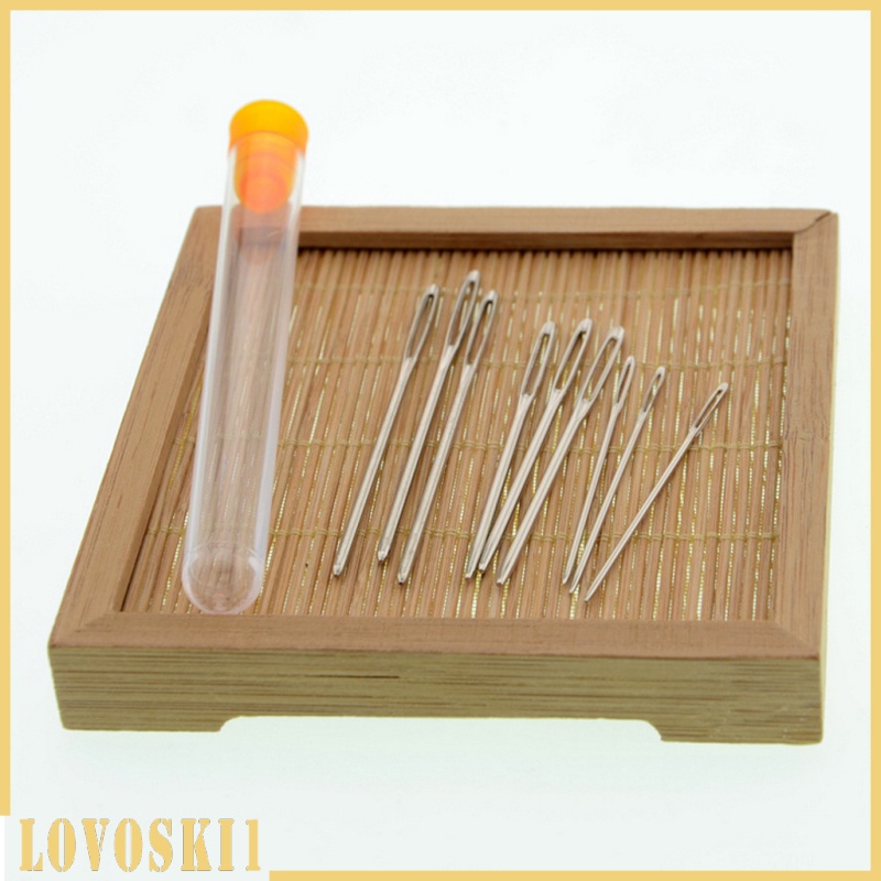 [LOVOSKI1]9pcs Metal Large Eye Blunt Needles Yarn Needles for Knitting Crochet Project