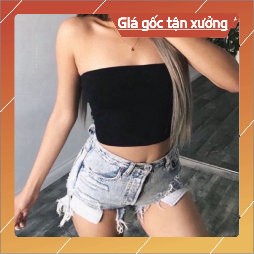 [Siêu Sale] Áo Quây Ngực Trơn Bó Sát Croptop