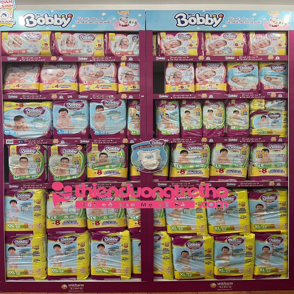 Miếng lót sơ sinh bobby NewBorn2 NB2-60 miếng (Dành cho Bé > 1 tháng)