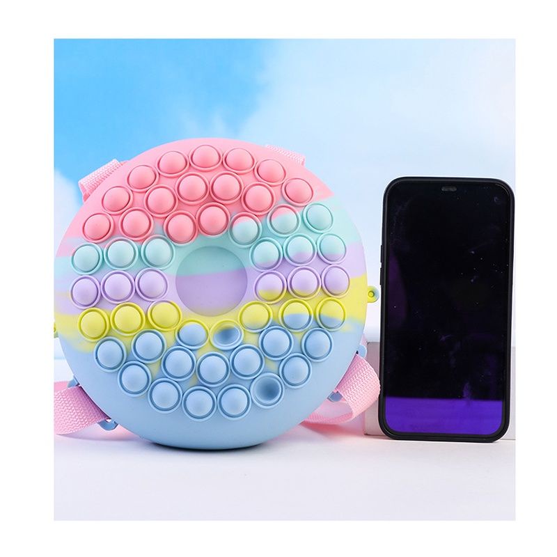 Balo POP IT Cầu Vồng Dễ Thương Cho Bé Size 19cm