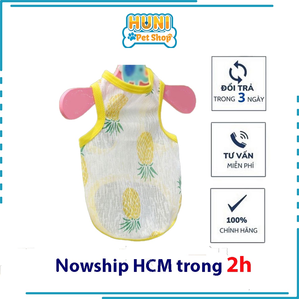 Áo thun chó mèo dạng lưới mát mẻ - Phụ kiện cho thú cưng Huni petshop