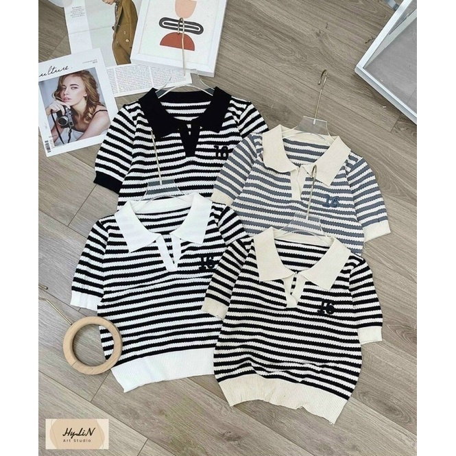 Áo len kẻ cố đức số 16,kẻ hàng qc Mã 116