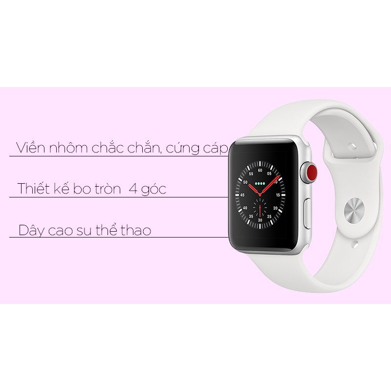 Đồng hồ AppIe Watch Series 3 bản LTE hoạt động đập lập, Phiên bản Nhôm 42MM đẹp 99% Như Mới MRCAU