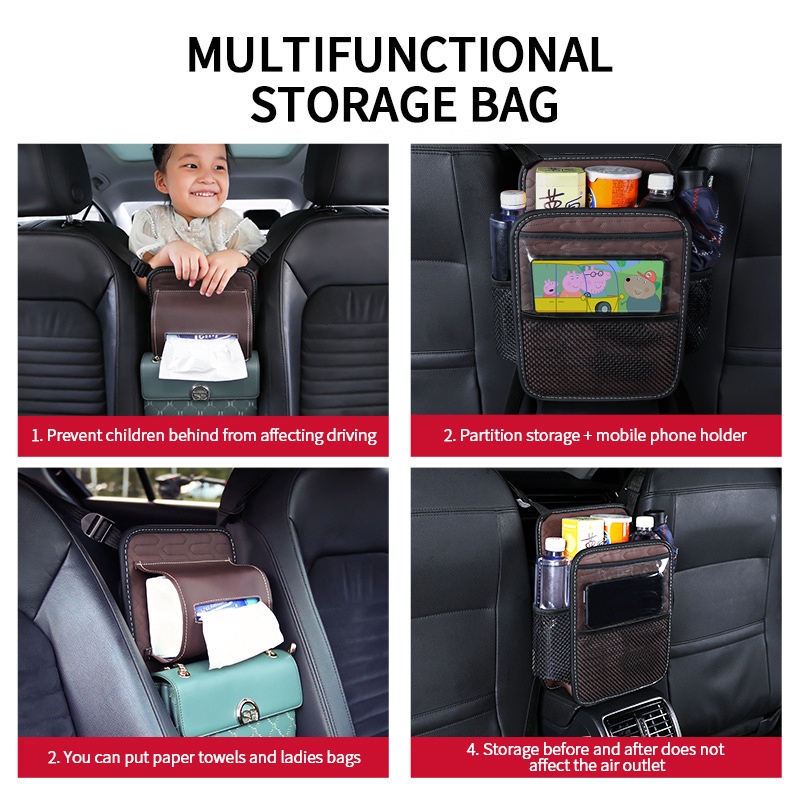 Túi lưới đựng đồ SEAMETAL gắn ghế trên ô tô túi đa chức tiện dụng