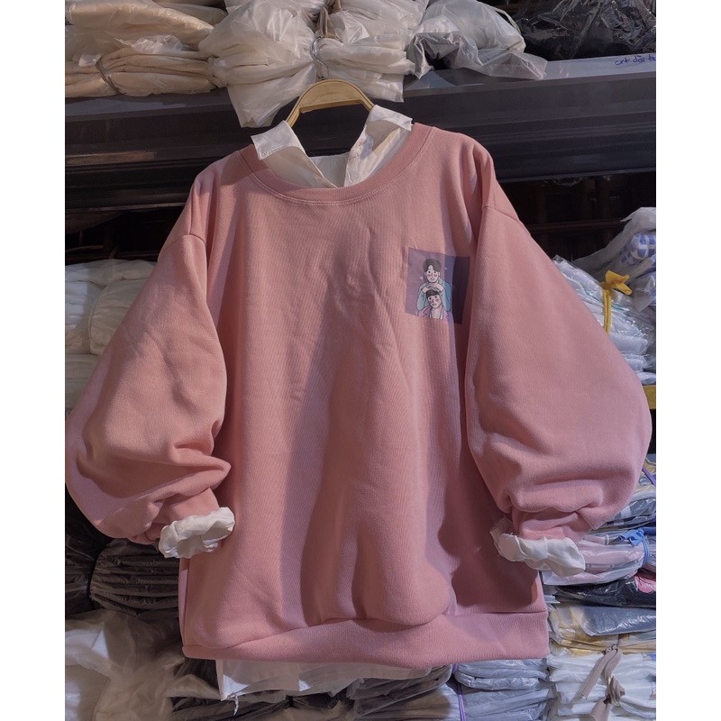 [FREESHIP 50K Áo nỉ sweater đôi bạn hồng samsam4896 | BigBuy360 - bigbuy360.vn