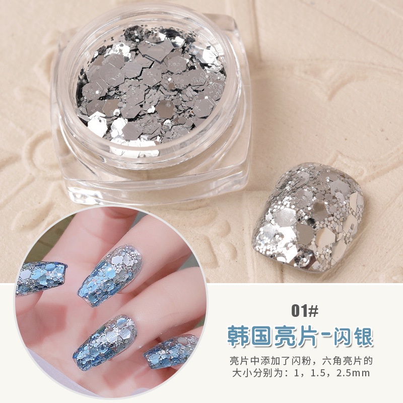 Phụ Kiện Kim Tuyến Lấp Lánh Trang Trí Móng Tay