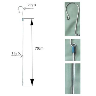 Móc kẽm treo chậu hoa lan 80cm combo 5 cái.