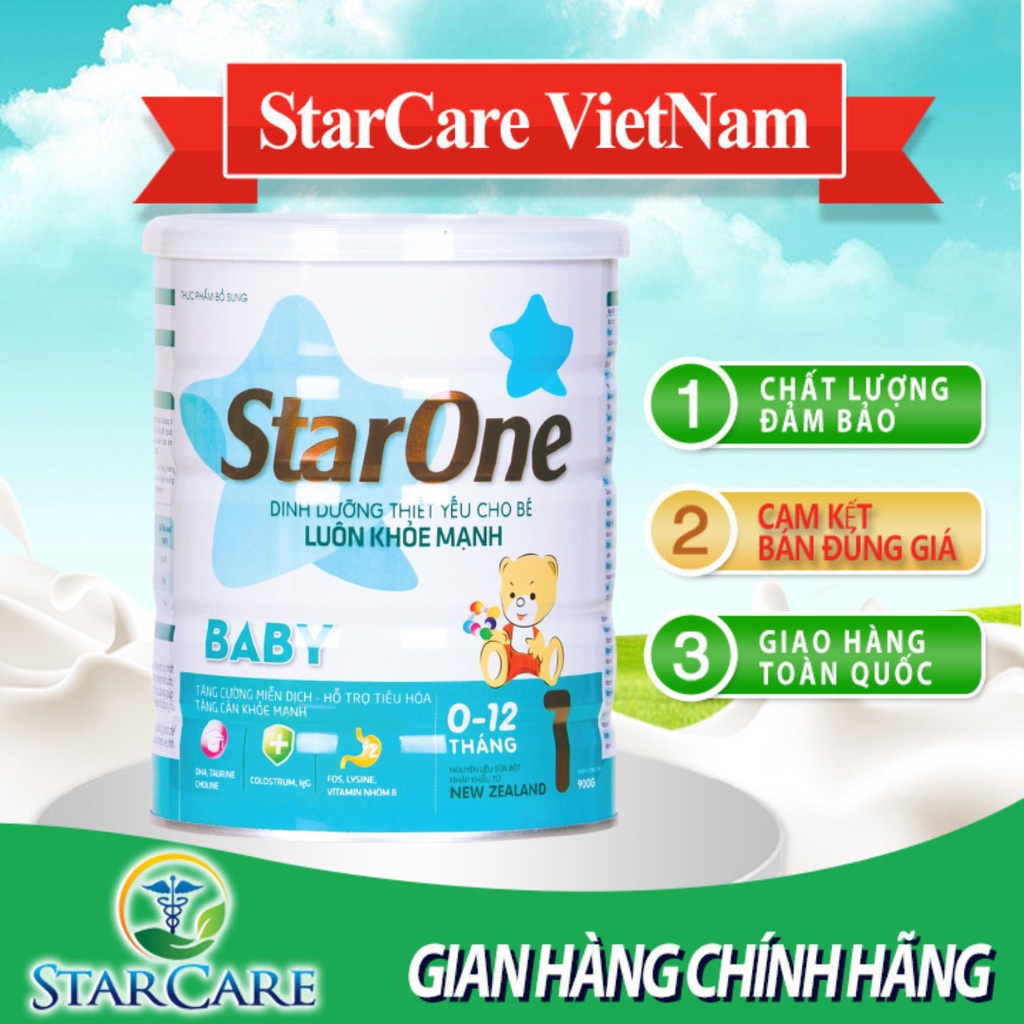 Sữa StarOne Dinh Dưỡng Thiết Yếu Cho Bé Luôn Khỏe Mạnh, Tăng Hệ Miễn Dịch, Hỗ Trợ Tiêu Hóa Dành Cho Bé Từ 0 Đến 12 Tháng