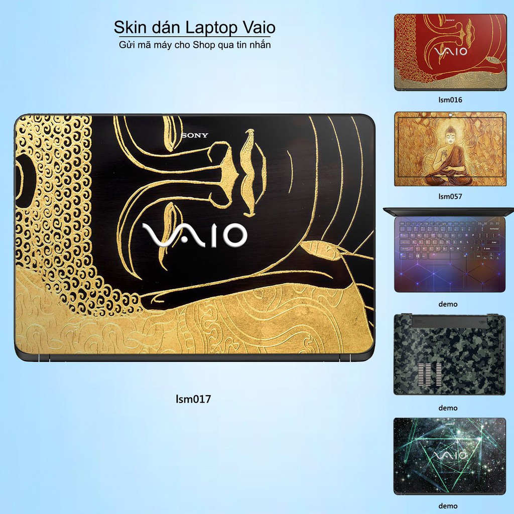 Skin dán Laptop Sony Vaio in hình Đức Phật (inbox mã máy cho Shop)