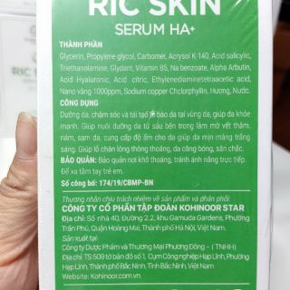Combo bộ RIC SKIN ( 2 sản phẩm )