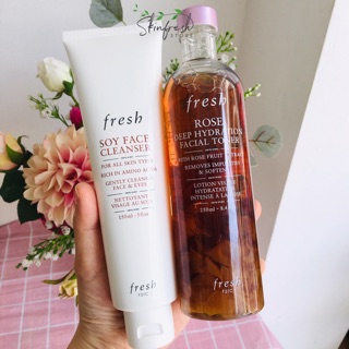 Combo Fresh Sữa rửa mặt + Toner hoa hồng