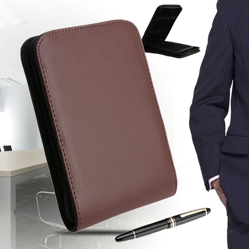 Túi da chia 12 ngăn đựng bút tiện lợi