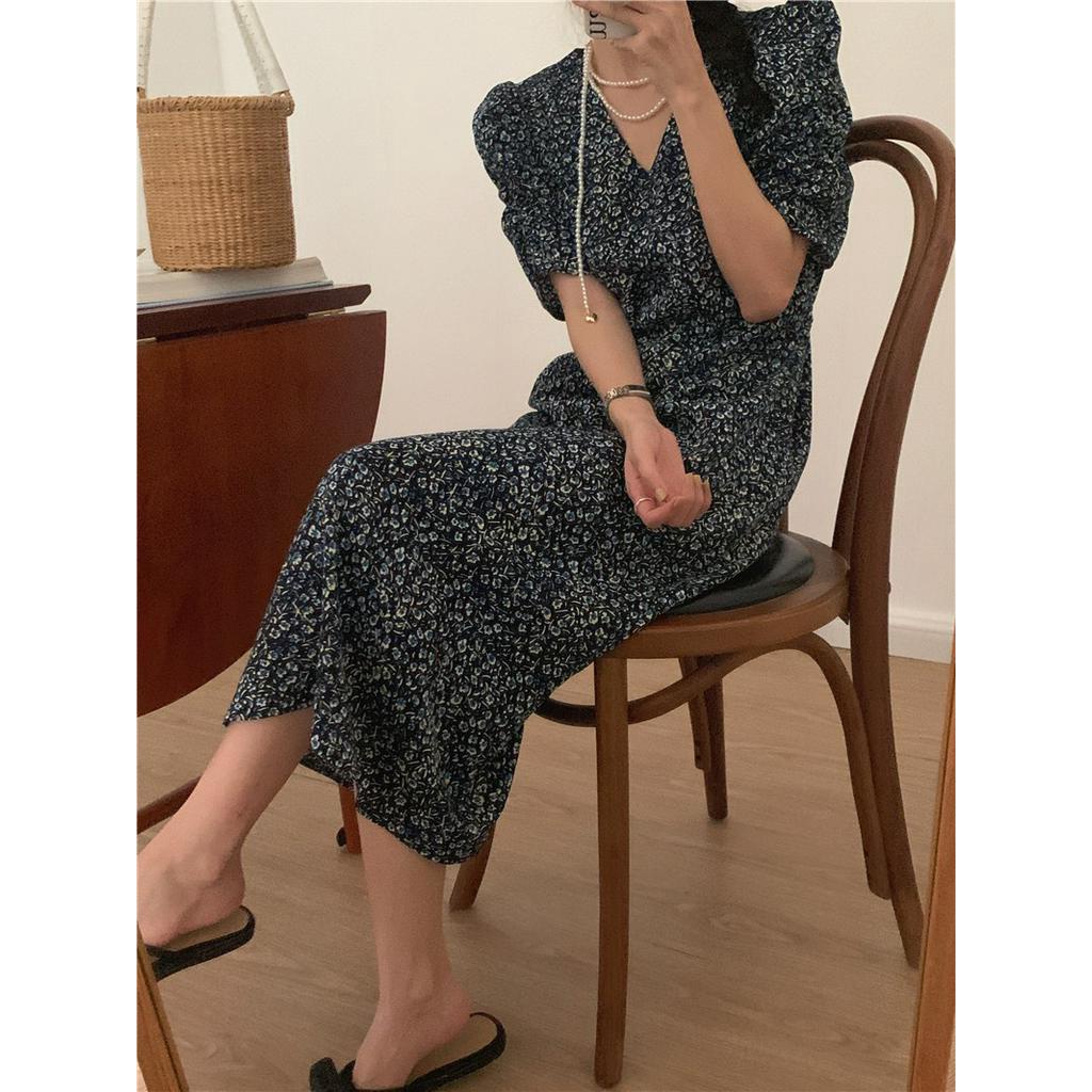 Đầm Voan Hoa Thắt Dây Eo 51081