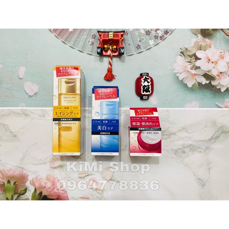 Bộ sản phẩm Aqualabel Shiseido: Dưỡng ẩm+dưỡng sáng+chống lão hoá