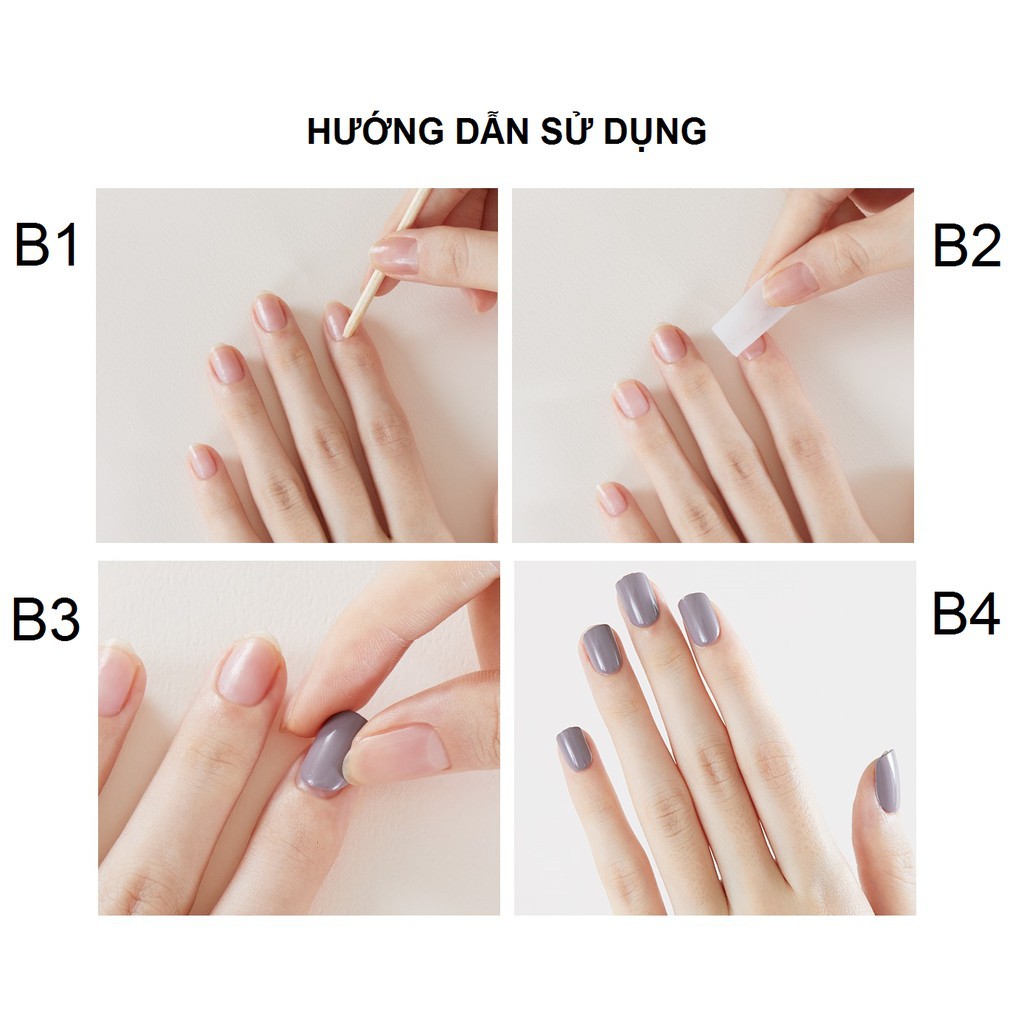 Bộ 24 Móng Tay Gel Tự Dán Press & Go Kiss New York Nail Box - French Bouquet (KKPA06KA)