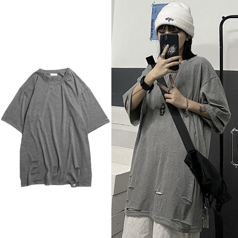 Áo thun unisex tay lỡ form rộng XẺTUA 2021, Áo phông nữ đẹp màu trắng cồ tròn chất cotton