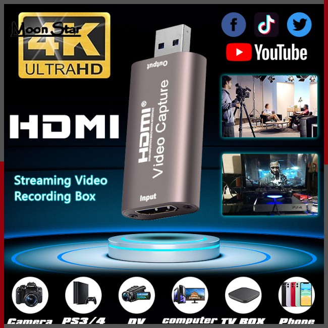 【READY STOCK】 Video  Capture  Card Usb  3.0 4k 60hz Hdmi Streaming Video Recording  Box usb hdmi