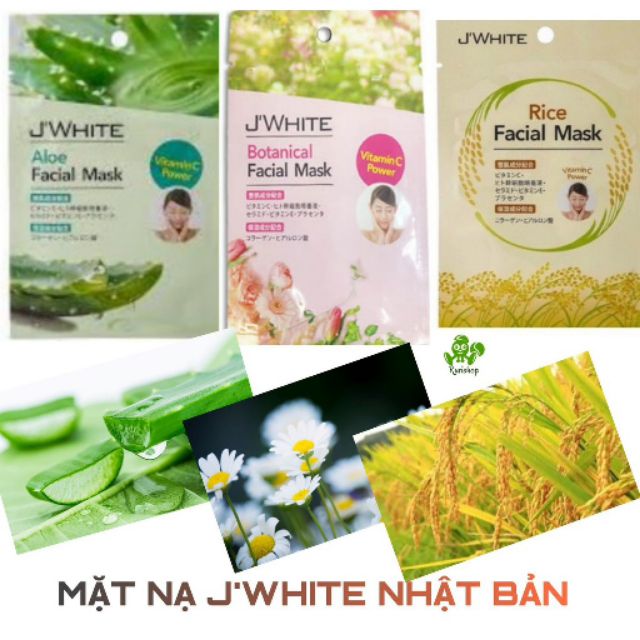 Mặt nạ J'WHITE dưỡng da Nhật Bản hàng chính hãng