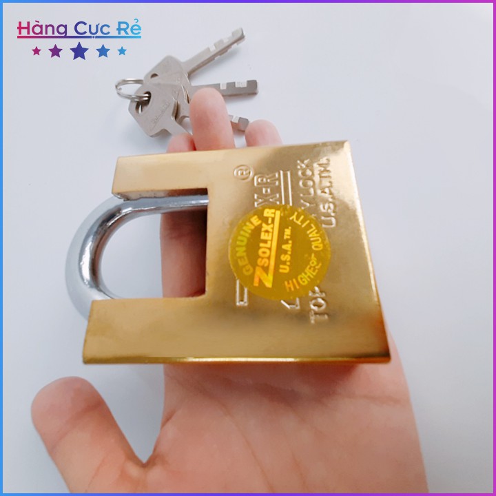 Ổ khóa chống cắt Zsolex size lớn 60mm Freeship Trọn bộ 1 ổ khóa cao cấp, 4 chìa khóa thông minh - Shop Hàng Cực Rẻ