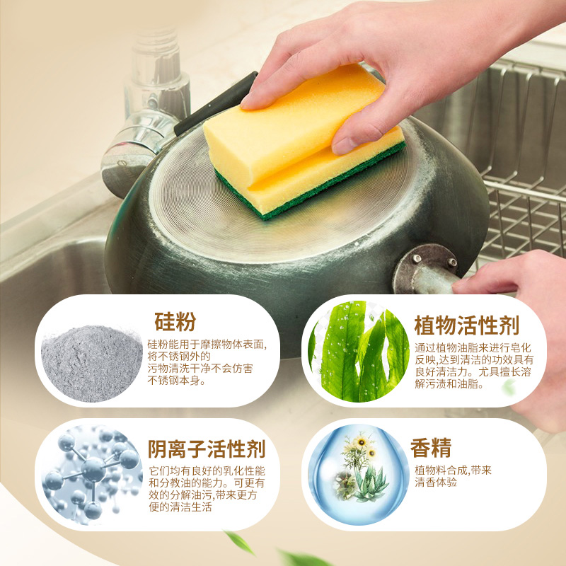 Kem làm sạch bằng thép không gỉ Nhật Bản chất làm sạch đáy nồi chất tẩy rửa cặn đen nhà bếp