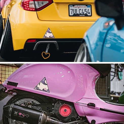 1 Đề Can Phản Quang JDM Trái Phải Hoạt Hình Nhật Bản Trang Trí Xe Hơi / Xe Máy Hai Chiều Gợi Cảm Đẹp Mắt