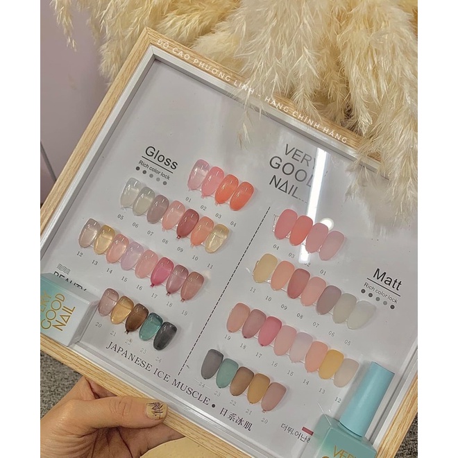 Set sơn thạch 24 màu verygood nail , Freeship - Tặng Bảng Màu Công ty