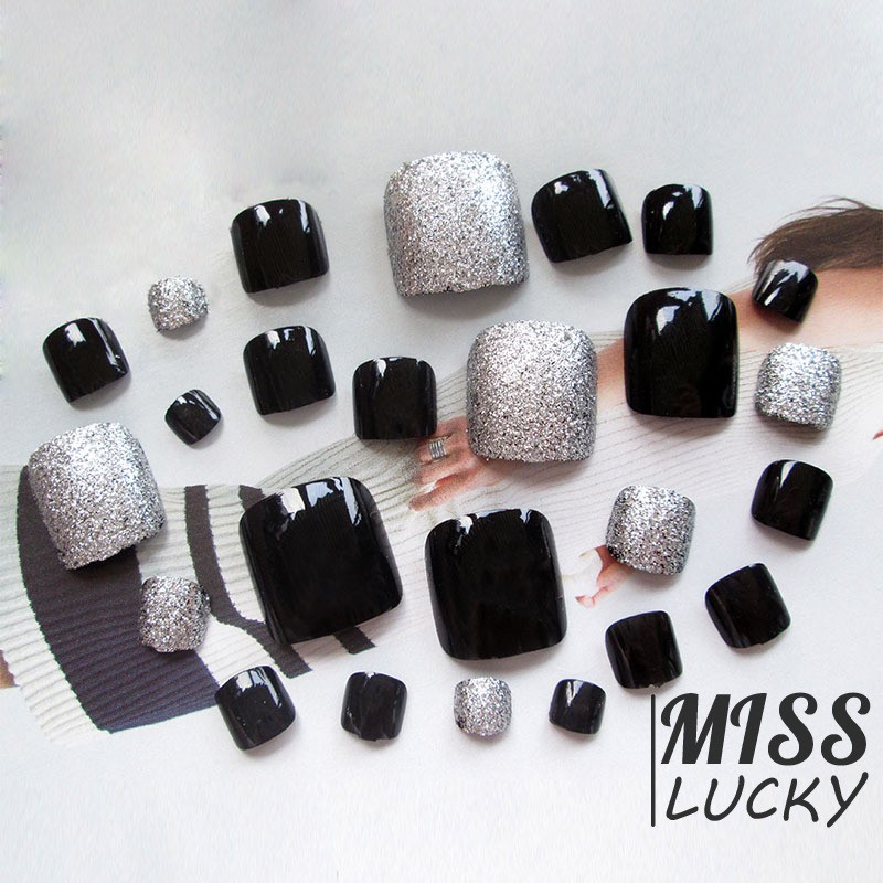 Bộ 24 móng chân giả 3D thời trang cho nữ