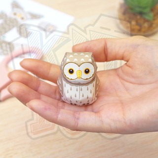 Mô hình giấy động vật Chim Cú con mini