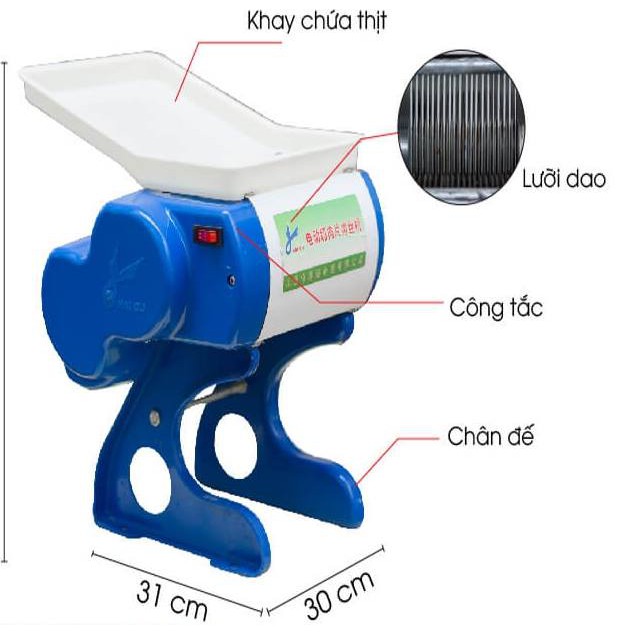 Máy cắt thịt tươi độ dày 2mm