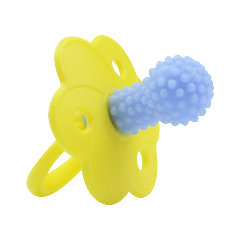 Núm Vú Giả Bằng Silicone 3 Lỗ Thoáng Khí Có Tay Cầm Có Thể Gấp Gọn Cho Bé Sơ Sinh 0-6 Tháng Tuổi