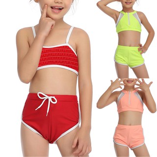 Bikini In Hoa Có Đệm Nâng Ngực Cho Bé Gái