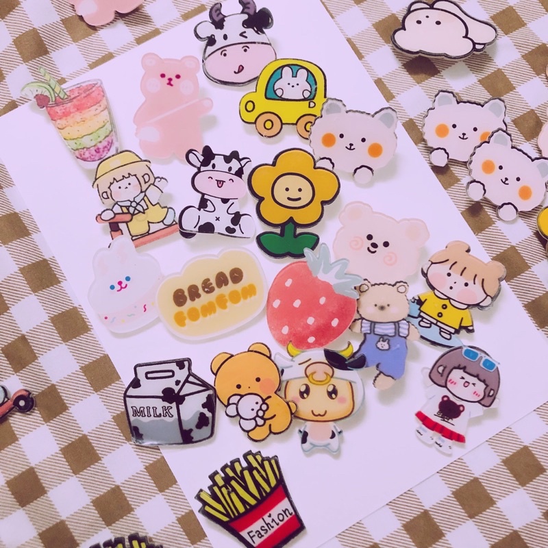 Ghim cài áo dễ thương Pin cài áo, balo hình cute, ghim cài áo balo, mũ