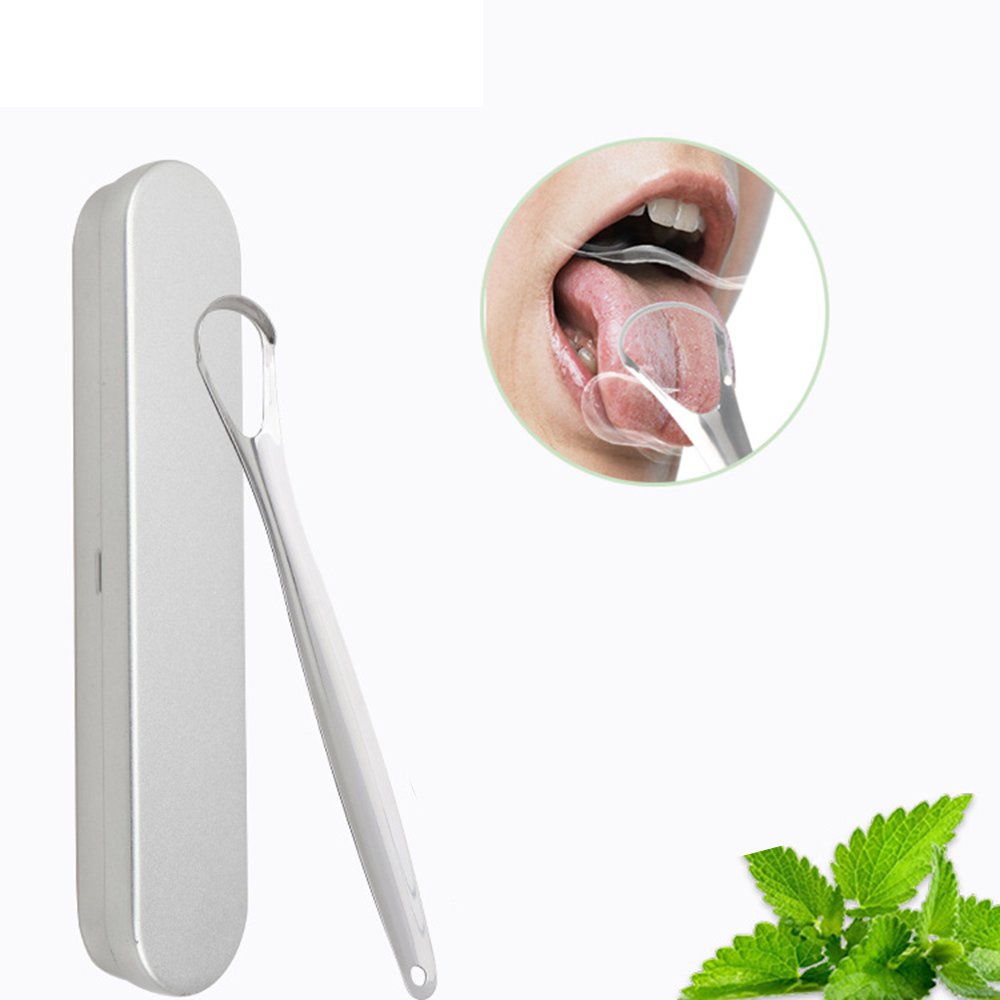 Dụng cụ cạo lưỡi, cây nạo lưỡi vệ sinh lưỡi người lớn bằng inox cao cấp
