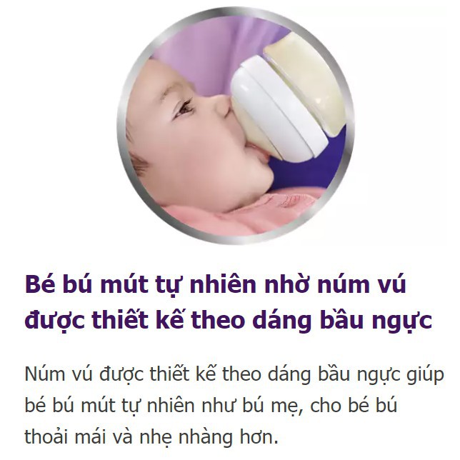 Núm Ti Avent Nature Chất Liệu Silicon Siêu Mềm Dùng Cho Bình Sữa Avent Cổ Rộng - TIMIKID