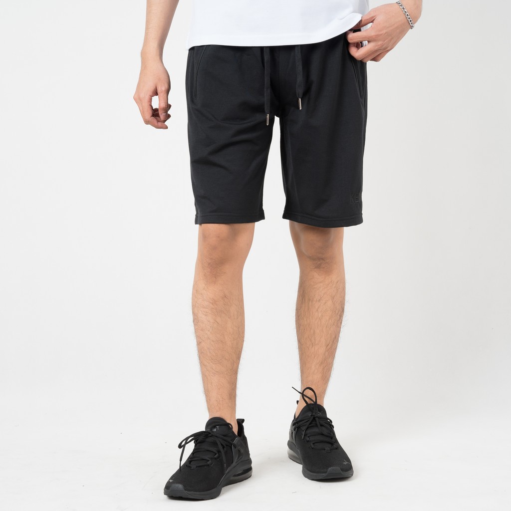 Quần Short Thun Nỉ Dây Kéo Túi Logo KT QST0011