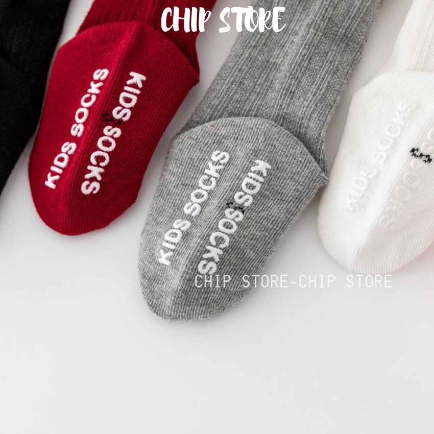 Tất dài cho bé qua gối có nơ  [HÀNG LOẠI 1-NHIỀU MÀU] thun cotton co giãn thoải mái CHIP STORE