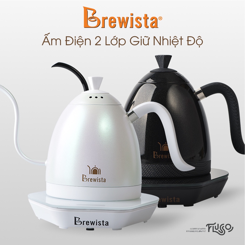 Ấm điện Brewista 2 lớp 600ml - Ấm rót cổ ngỗng pha cà phê